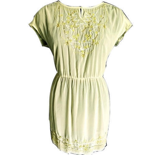 Ladies Cotton Tops - Cotton, Casual Wear, Lime Green | Machine Wash, Anti Shrink, Easy To Clean, Colorfastness, Summer Essential