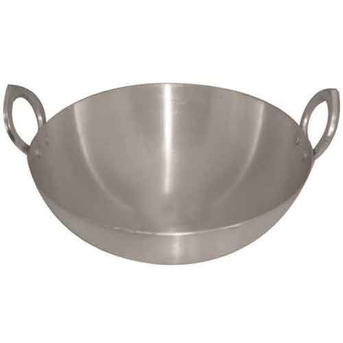 Lightweight Chrome Finished Rust Proof Aluminum Non Stick Kadai For Cooking