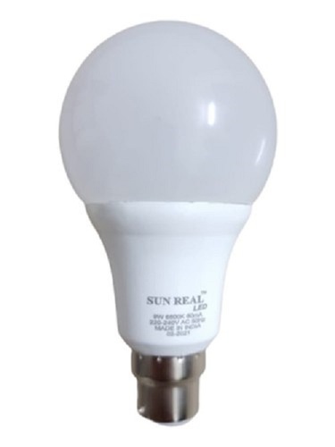 Low Heat Radiated And Energy Efficient 40 Luminous Flux 7 Watt Round LED Bulb - Aluminum Body, White Color, 220 Volt Input, 50 Hertz Frequency | Eco Friendly, Premium Design, High Efficiency