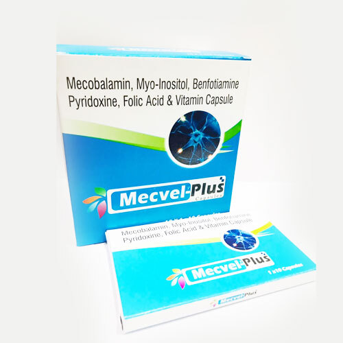 Mecvel-Plus Methylcobalamin, Myo-Inositol, Benfotiamine, Pyridoxine, Folic Acid Capsules