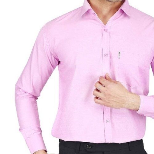 Washable New Arrival Comfortable Pure Cotton Pink Formal Full Sleeves Shirt For Mens at Best Price in Varanasi Chouracia Collection