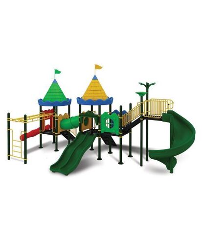 Outdoor Playground - FRP and Metal Material, Customizable Multicolor Design, Fixed Rotary Feature | Multi-Functional Play Set for 5-8 Kids, Ideal for Parks and Gardens