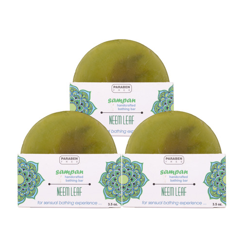 Perabin Free Neem Leaf Handicrafted Bathing Bar