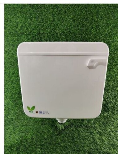 Plastic Handle Flush Tank With 8 Litres Capacity For Home Use - Plastic Material, Wall Mounted Installation, White Color | Ideal for Everyday Use