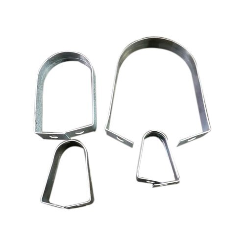 Silver Polished Finish Corrosion Resistant Stainless Steel Hanging Clamps - 127 mm Size, Set of 3 Durable Clamps for Versatile Household Use
