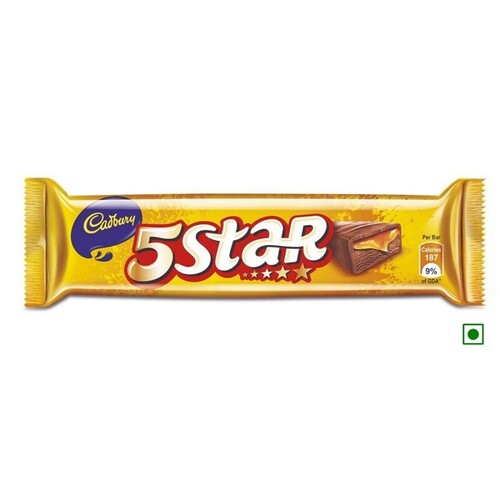 Brown Smooth Milk Textured Chewy Cadbury 5 Star Chocolate