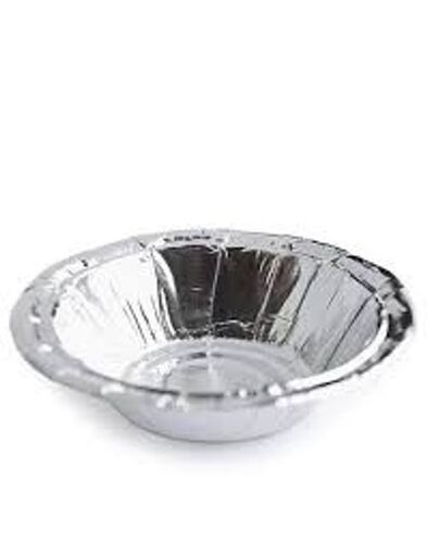 Sustainable Environment Friendly And Disposable Plain Silver Paper Bowl