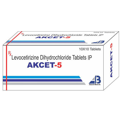 Akcet-5 Levocetirizine Dihydrohloirde Antihistamine Tablets, 10x10 Blister Pack