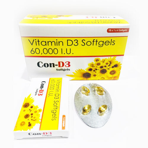 Con-D3 Vitamin D3 60000 IU Dietary Supplement Softgel Capsules, 10x1x4 Pack