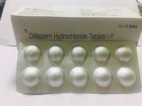 Diltiazem हाइड्रोक्लोराइड टैबलेट Ip, 10 X 10 टैबलेट