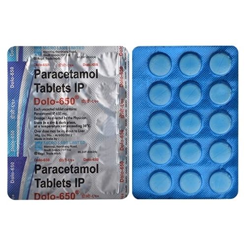 Dolo-650 Paracetamol White Tablets Used To Treat Fever Headaches Age Group: Adult