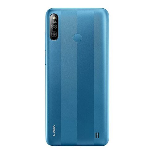 Lava X2 Mobile Phone - Polycarbonate Body, 6.5" AMOLED Display, Cyan Color | 5000mAh Battery, Android 11, Octa-Core Processor, 2GB RAM, 32GB Storage, 8MP Dual AI Camera, 1-Year Warranty