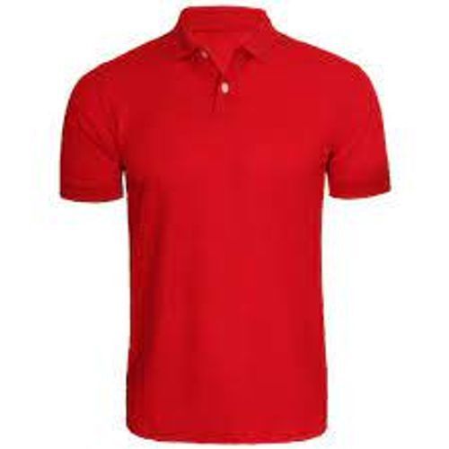 Cotton Mens Breathable Red Classic Polo Modern T Shirts