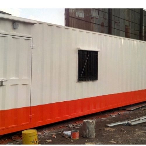 Portable Office Cabin In Galvanized Sheet Material, Rectangular Shape