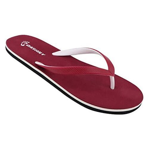 Maroon Stylish Comfortable Indoor And Outdoor Dashny Flip Flops Slippers For Women