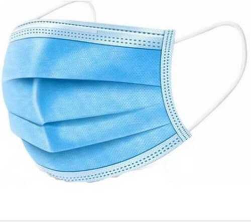 3 Ply Face Mask For Clinic, Hospital And Personal Use In Sky Blue Color