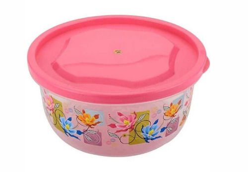 500 Milliliters Round Food Storage Plastic Containers With Lid And 26 X 26 X 11.5 Cm Size