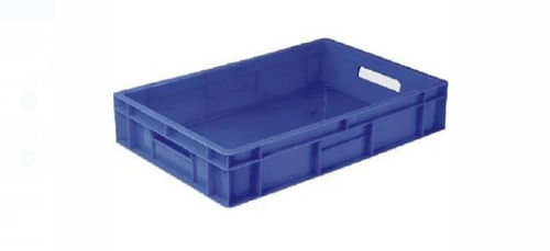 595x395x155mm Rectangular Plain Waterproof 2 Way Blue Pp Crates For Fruit And Vegetable Storage