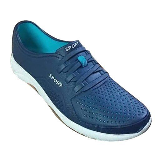 Blue Comfortable And Lightweight Hit Line Mens Pvc Sports Shoes, Size: 6 - 10