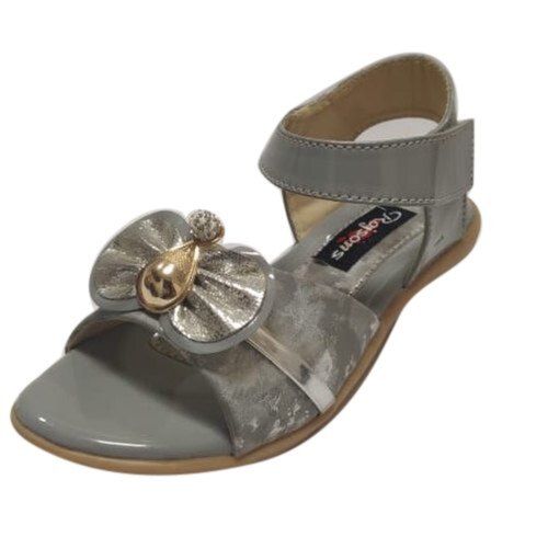 Comfortable Easy To Wear Polka Ladies Grey Pvc Sandal, Size: 7 Heel Size: Flat