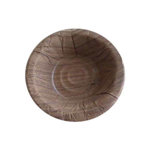 Eco Friendly Natural Biodegradable Round Plan Brown Paper Disposable Bowls