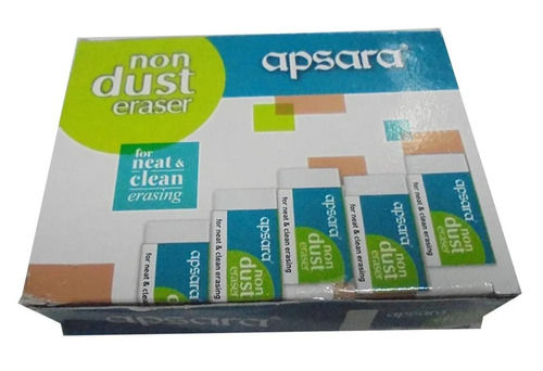 Inexpensive Rectangular Printed Cover Non Dust Apsara Erasers, Pack Of 20