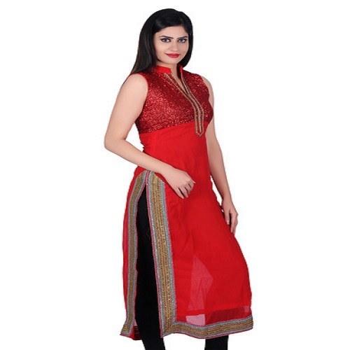 महिलाओं के लिए वॉशेबल और हवा पार होने योग्य कॉज़ल वियर डिज़ाइनर कुर्ती