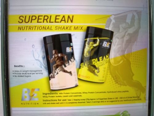 White Superlean Nutritional Shake Mix Powder, 500 Gm Packaging Size
