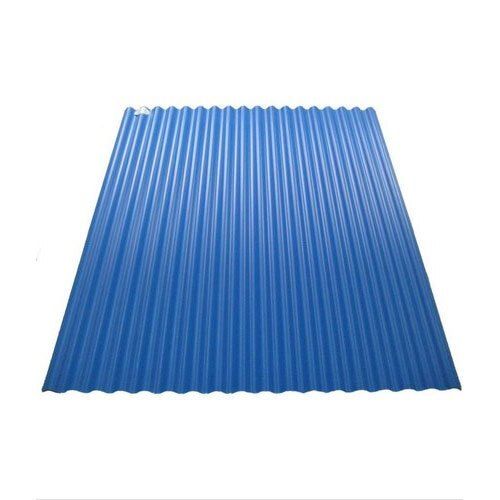  Long Lasting And Highly Durable Plain Blue Corrugated Iron Roofing Sheet Size: 8X4 Feet