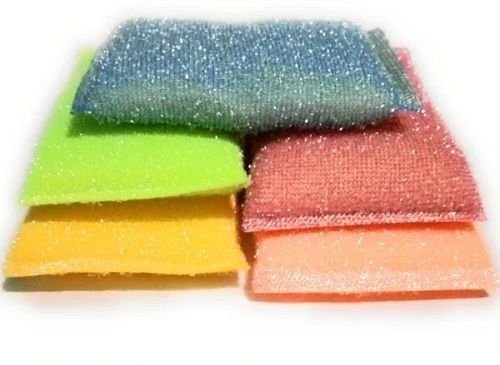 Multicolour 5 Pieces Non Scratch Reusable Sponge Foam Scrub Pad For Utensil Cleaning