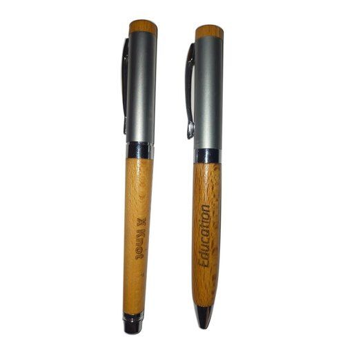 Comfortable Grip And Smooth Hand Writing Leak Proof Brown Wooden Ballpoint Pen