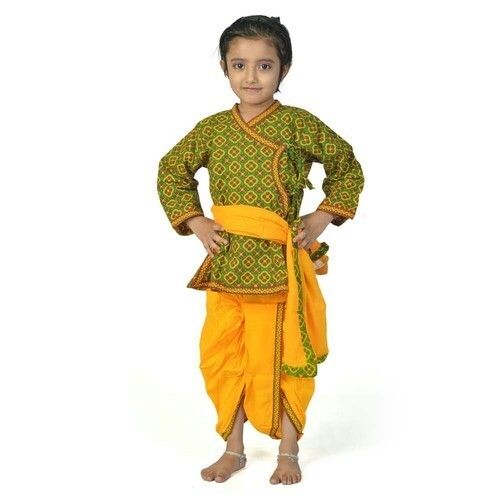 Girl Comfortable Full Sleeve V Neck Printed Dhoti Angrakha Garments Age Group: 11-14 Years