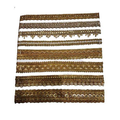 Cotton Golden Elegant Fashionable Multipurpose Embroidered Designer Zari Laces 