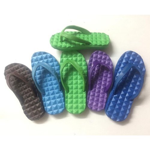 Kids Long Lasting Comfortable And Breathable Casual Wear Multi Color Slipper - Rubber Material, Green Color, Boys Size | Ideal for Summer Footwear