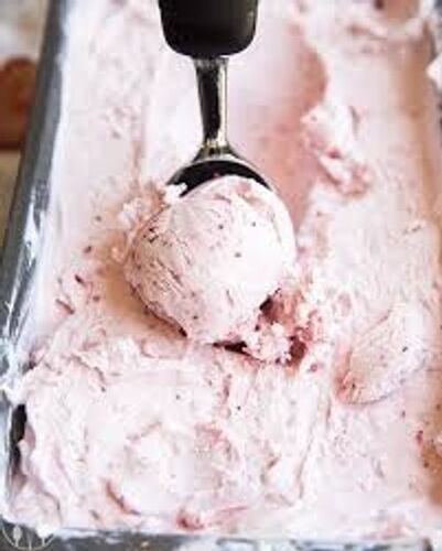 Soft And Smooth Creamy Textured Soft Sweet Taste Pink Strawberry Ice Cream 