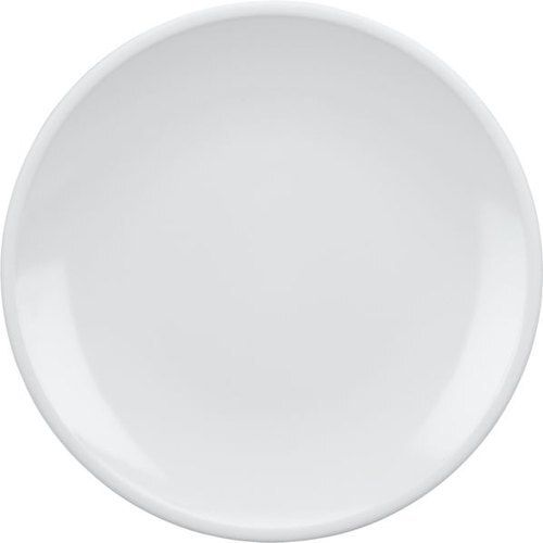 White 9" To 14" Diameter Round Shape Acrylic Plate For Home And Hotel Use