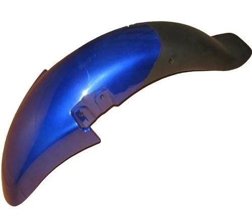 Two Wheeler Parts Abs Plastic Polish Finished Blue And Black Front Mudguard For Tvs Star City Bike