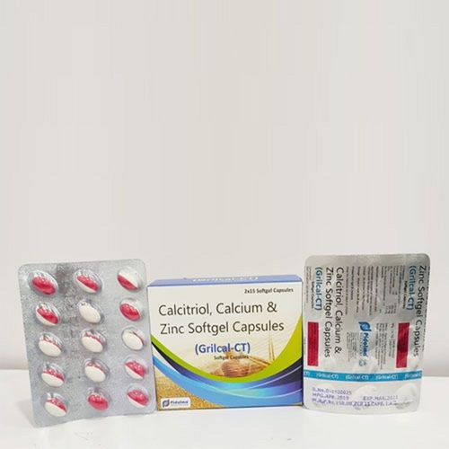 Grilcal-Ct Calcitriol, Calcium Carbonate And Zinc Softgel Capsules, 2X15 Blister Pack Design: Bar