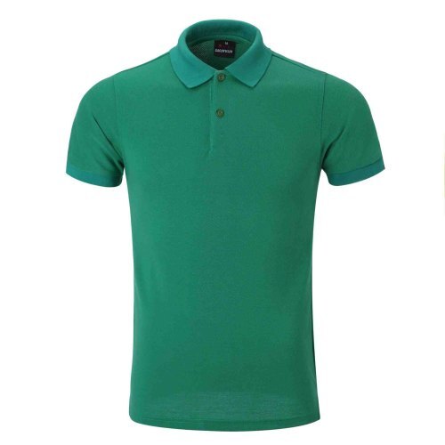 Half Sleeves Green Casual Plain Collar Neck Mens T Shirt - Cotton Fabric, Customized Size, O-Neck, Short Sleeves, Suitable for All Ages