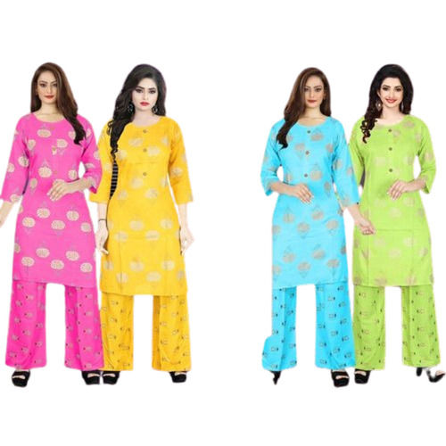 Casual Wear Printed Palazzo Suit For Ladies