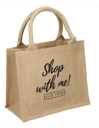 12x12 Inches Washable And Eco Friendly Printed Fancy Shopping Jute Bag