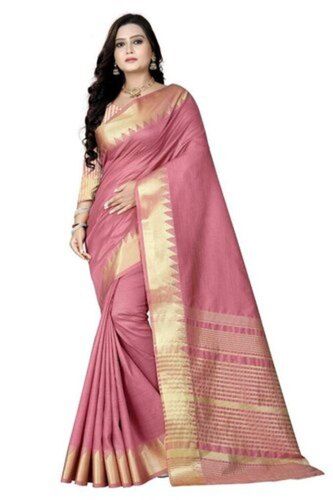 Multicolor Saurabh Designer Festive Wear Assam Silk Saree, 6.3 M (With Blouse Piece