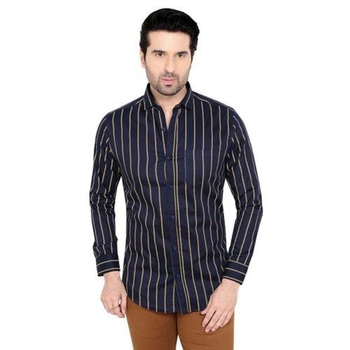 Comfortable And Washable Full Sleeve Mens Striped Shirts Age Group: 22 Year