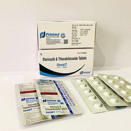 ETOREEL-T Etoricoxib And Thiocolchicoside Pain Relief Tablet, 10x10 Alu Alu Pack