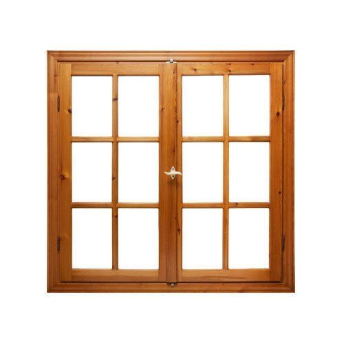 Glass High Strength Brown Wood Windows Vertical