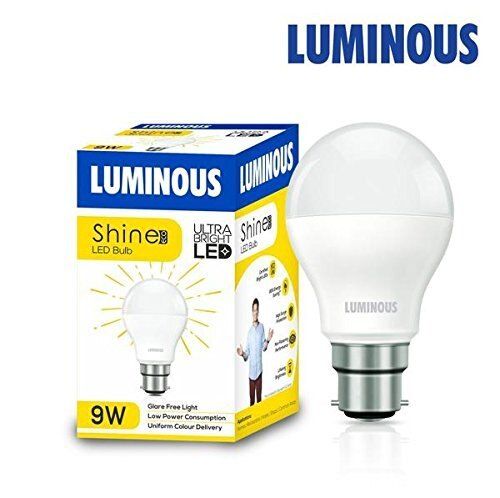 Luminous 9 Watt Ultra Bright Led Bulbs, For Home, Base Type: B22 Cas No: 14320-04-8