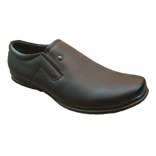 Slip Resistance Men Stylish Comfortable And Skin Friendly Black Leather Action Shoes