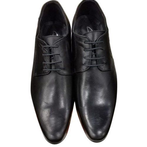 Natural Black Leather Mens Formal Shoes