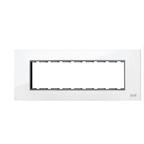 Polycarbonate 8 Module Black And White Horizontal Modular Switch Plate General Medicines