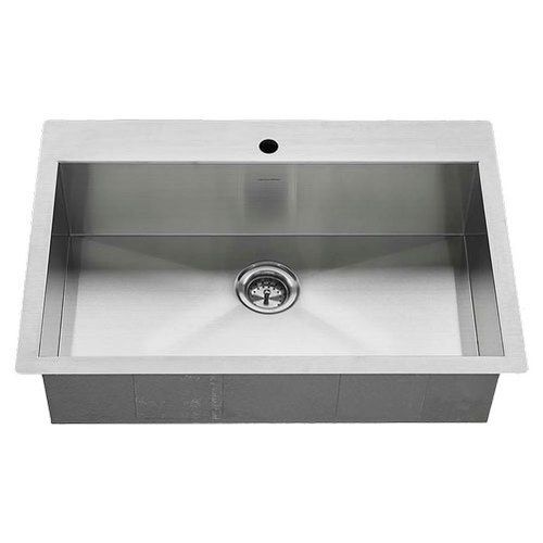 Anti-Tarnish One Piece Floor Mounted Rectangular Glossy Surface Stainless Steel Sink For Kitchen 